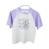 Girl's block-patterned T-shirt